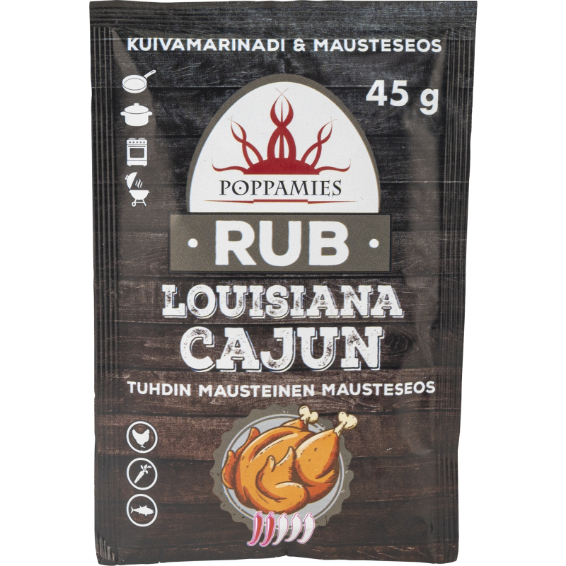 Mausteseos Poppamies 45 g Rub Louisiana Cajun