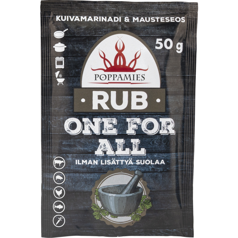 Mausteseos Poppamies 50 g Rub One For All, ei lisättyä suolaa