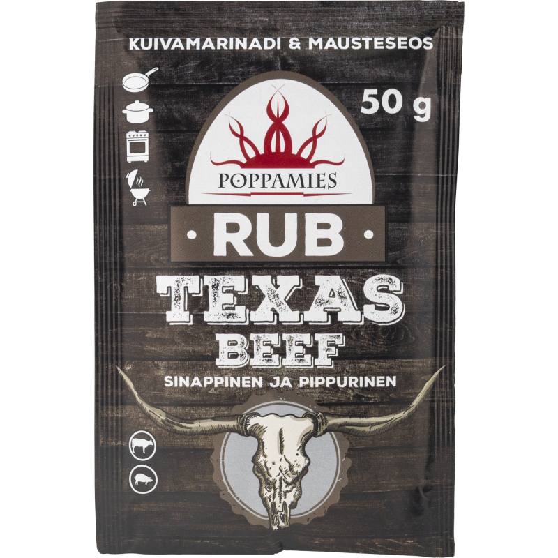 Mausteseos Poppamies 50 g Rub Texas Beef