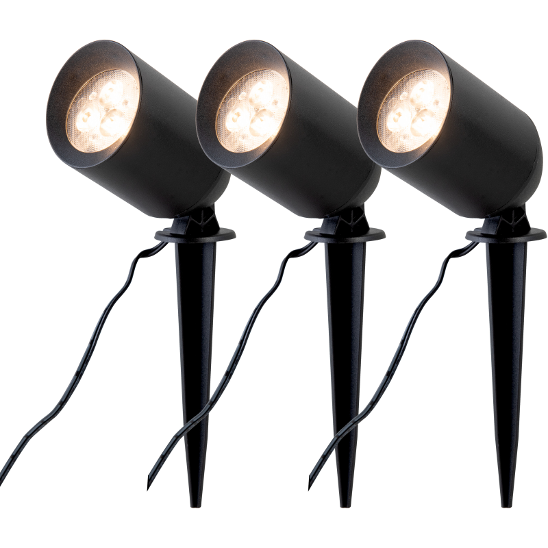 Kohdevalaisinsetti Airam Lucio Spot 3-osainen 1,5W/830 musta