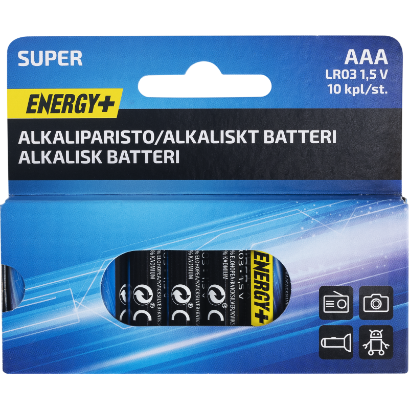 Alkaliparisto Super, AAA,  10 kpl