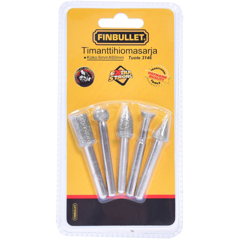 Timanttihiomasarja Finbullet 6mm/60mm