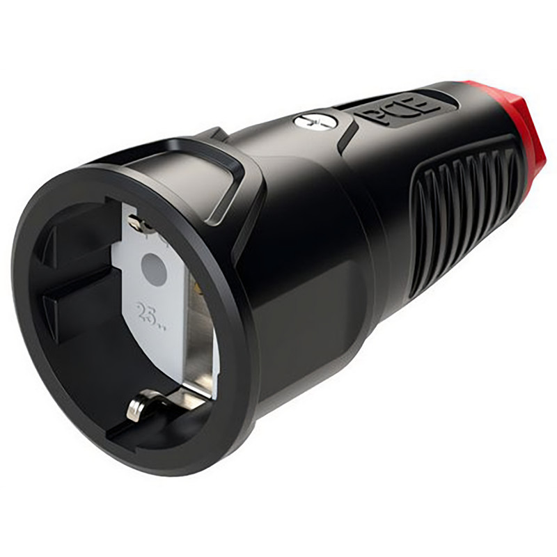 Jatkopistorasia maadoitettu kumia IP20 16A 250V
