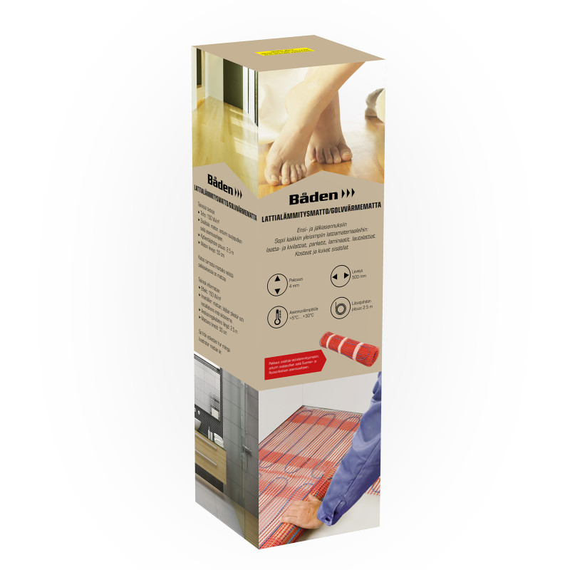 Lattialämmitysmatto 1 m2 150W/m2