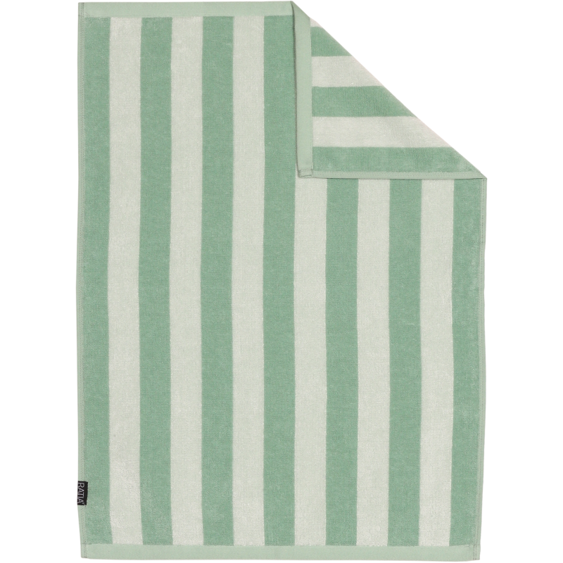 Käsipyyhe Ratia 50 x 70 cm Raita vihreä/luonnonvalkoinen