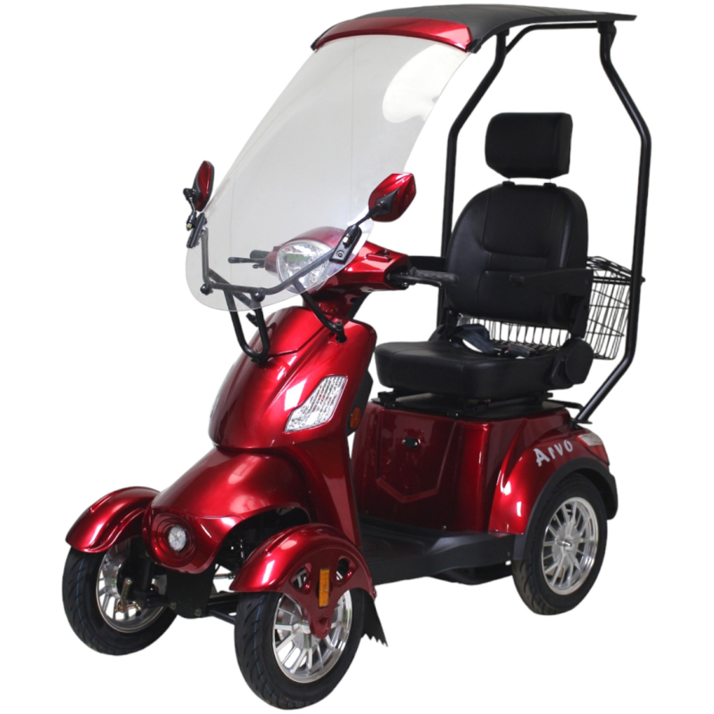 Senioriskootteri katolla Arvo P600 punainen