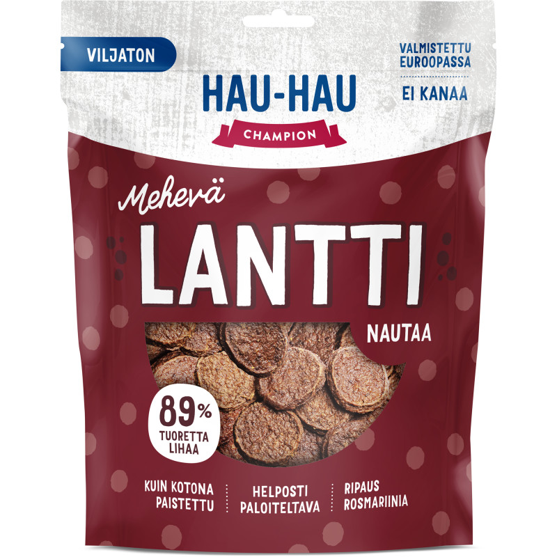 Koiran herkku Hau-Hau 400 g Mehevä Lantti nautaa