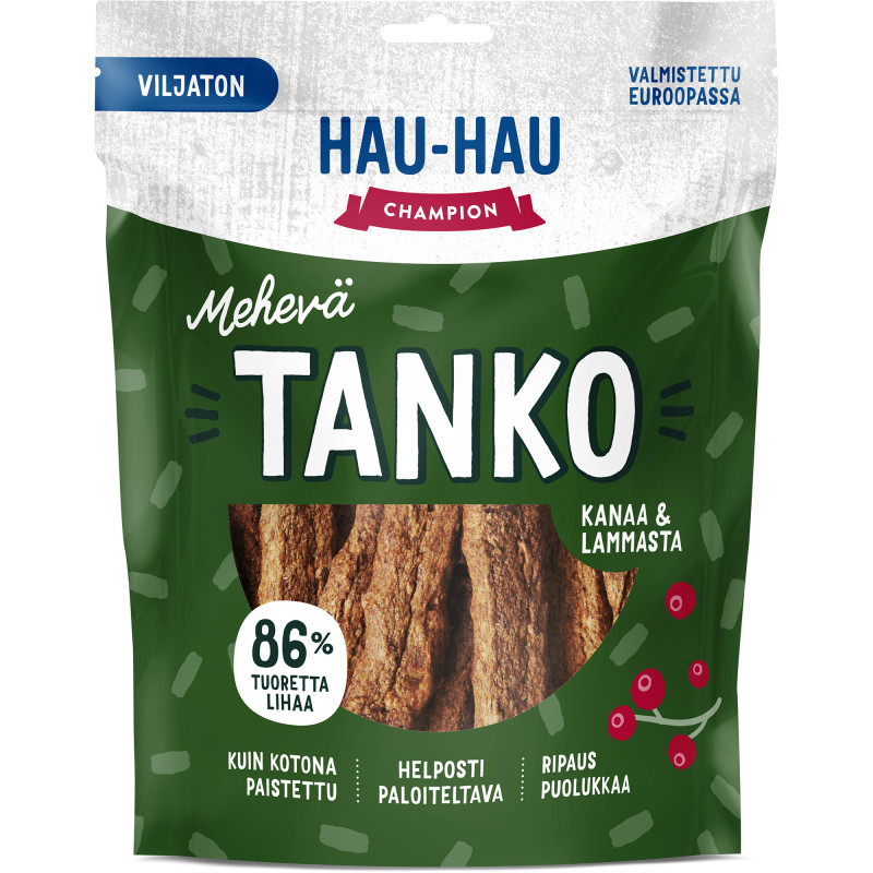 Koiran herkku Hau-Hau 400 g Mehevä Tanko kanaa & lammasta