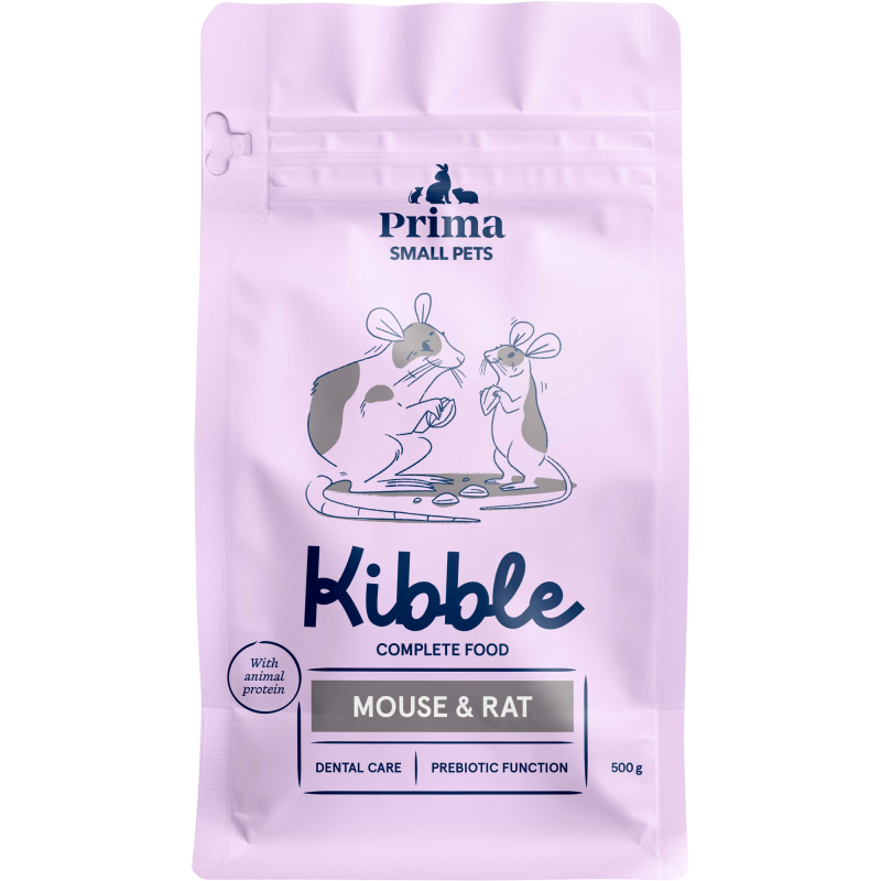 Hiirien ja rottien kuivaruoka Prima Small Pets 500 g Kibble