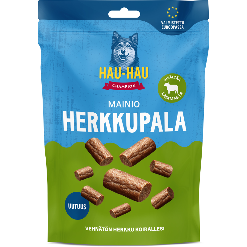 Koiran herkku Hau-Hau 100 g Mainio herkkupala lammasta
