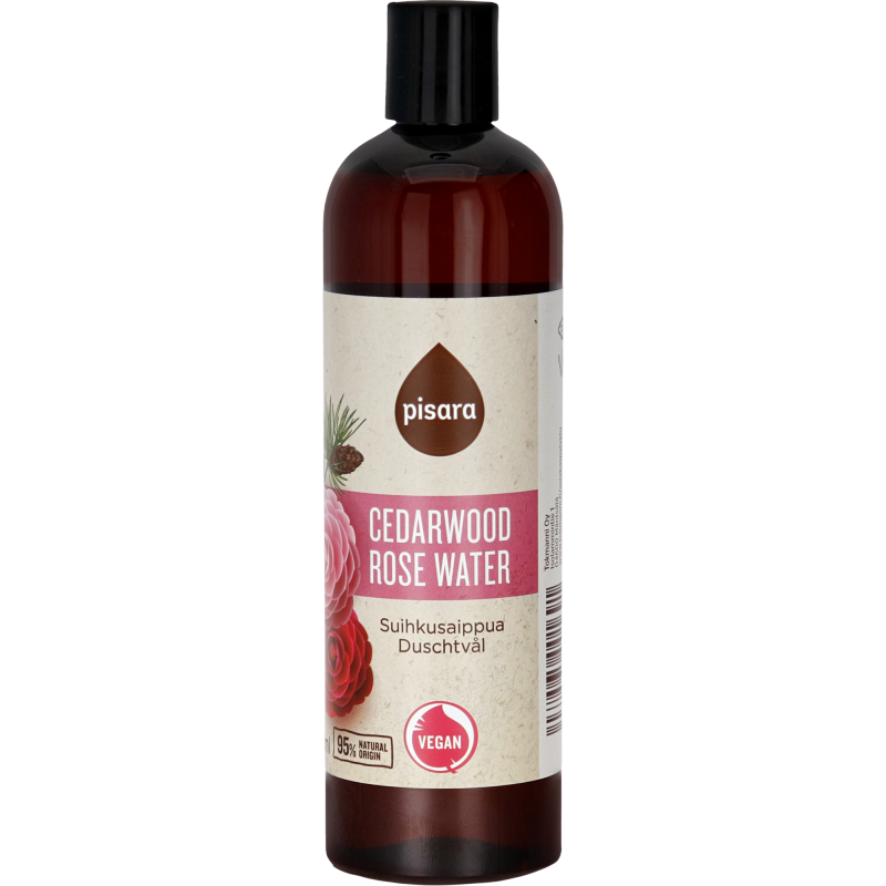 Suihkusaippua 400ml Vegan Cedarwood & Rose Water
