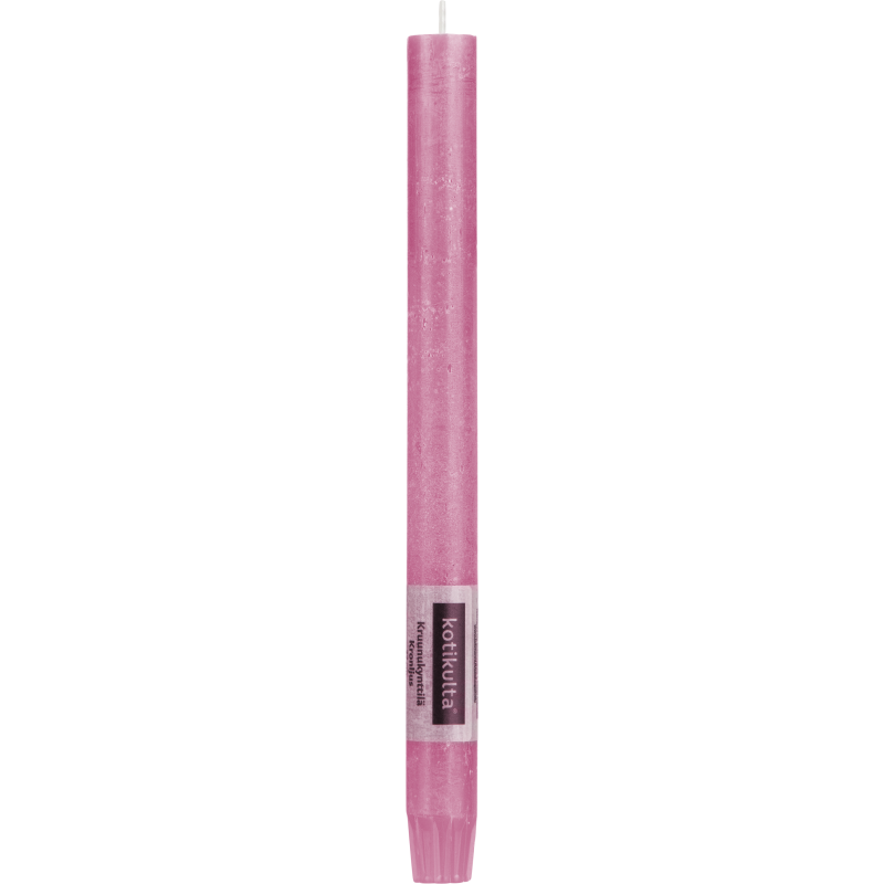 Kruunukynttilä Kotikulta 27 cm Rustic pinkki