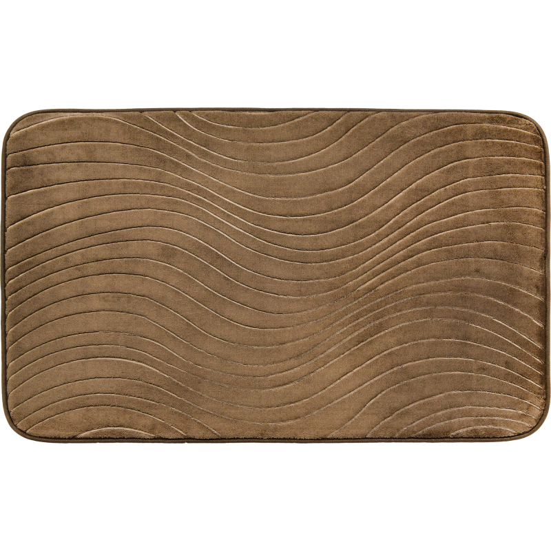 Kylpyhuonematto Kotikulta 50 x 80 cm Aalto tummanruskea