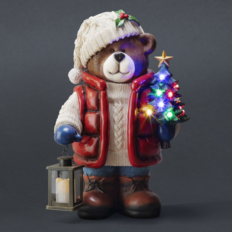 LED-koriste nalle ja lyhty