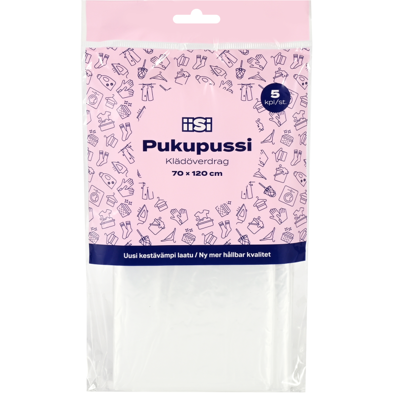 Pukupussi Iisi 5 kpl 70 x 120 cm