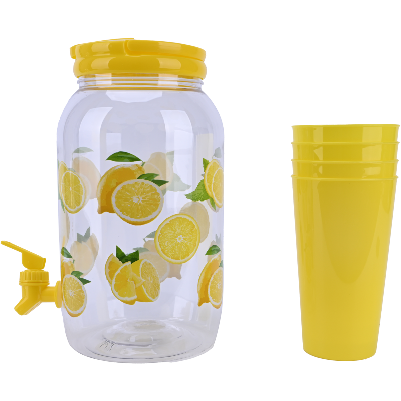 Juoma-astia hanalla Kotikulta 3,8 l ja 4 mukia