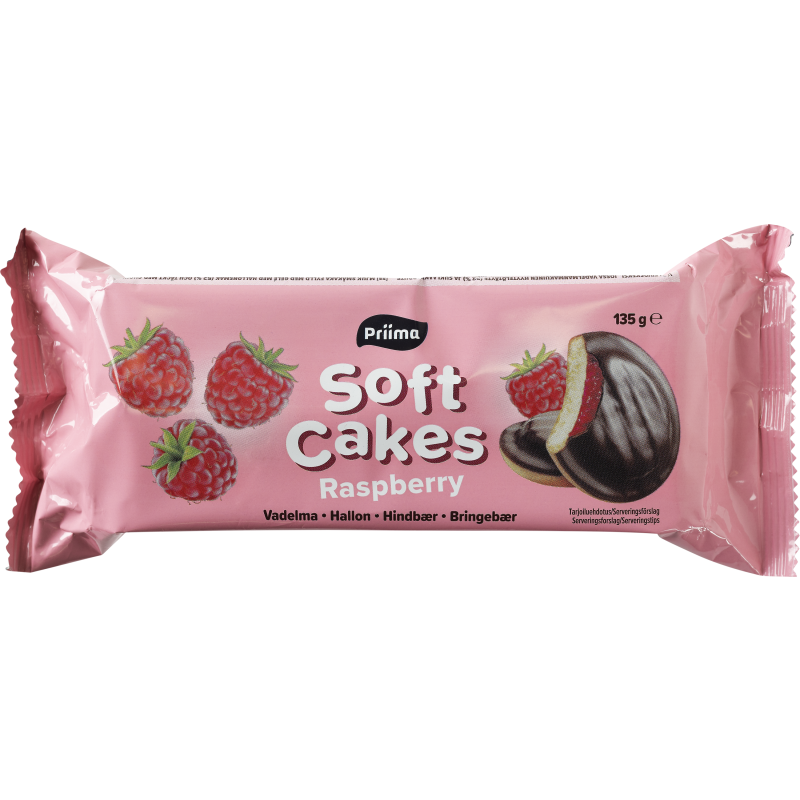 Leivoskeksi Priima 135 g Soft Cakes Raspberry