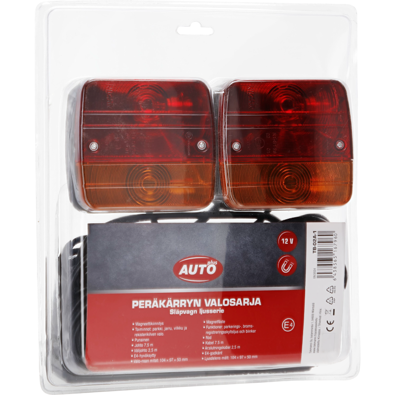 Magneettivalosarja peräkärryyn