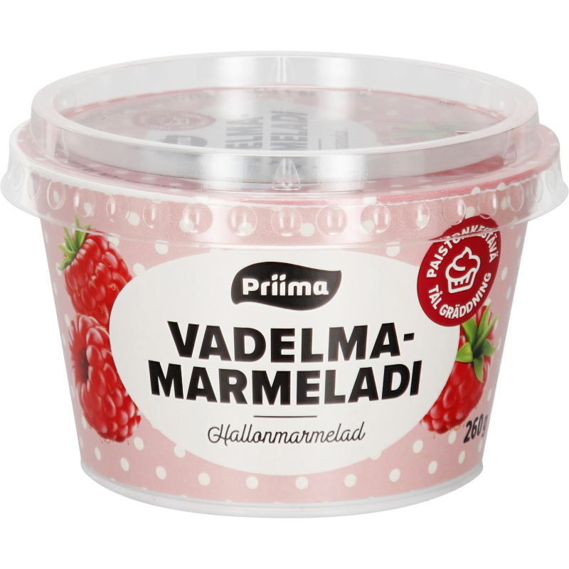 Vadelmamarmeladi Priima 260 g