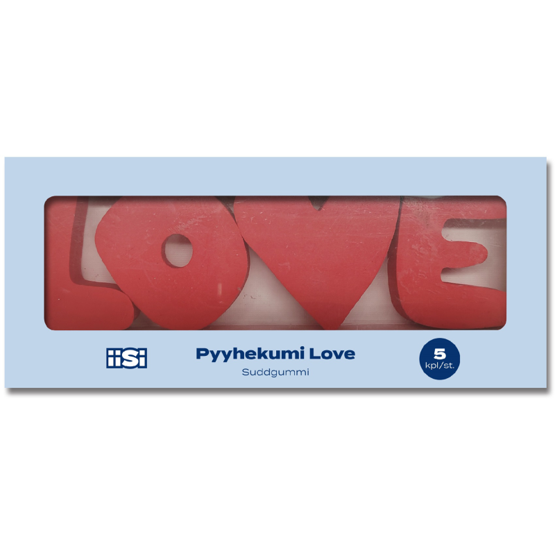 Pyyhekumi Iisi 4 kpl LOVE