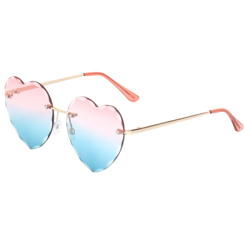 Aurinkolasit Miny sydän pinkki/turkoosi