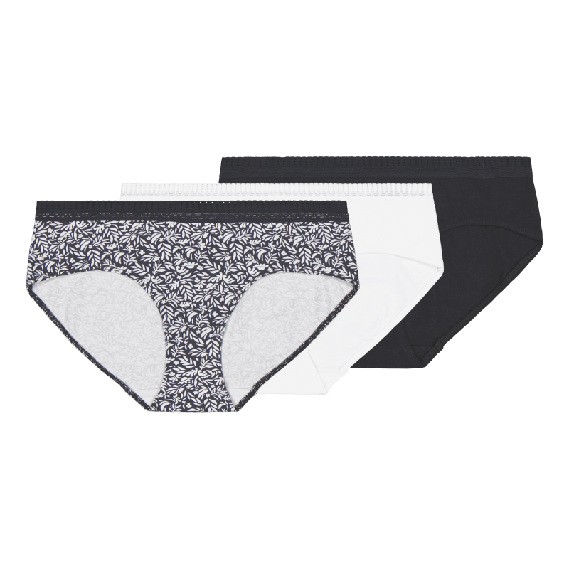 Naisten hipster-alushousut Pola Dannie puuvilla lehvät 3 kpl