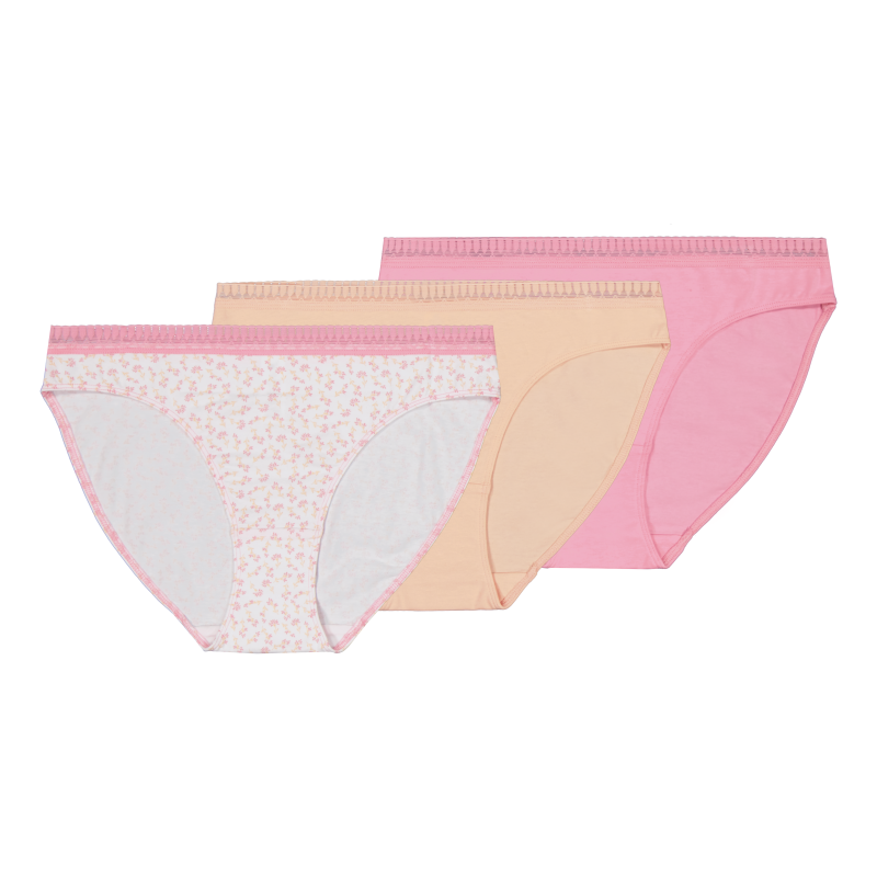 Naisten tai-alushousut Pola Dannie puuvilla lehvät 3 kpl