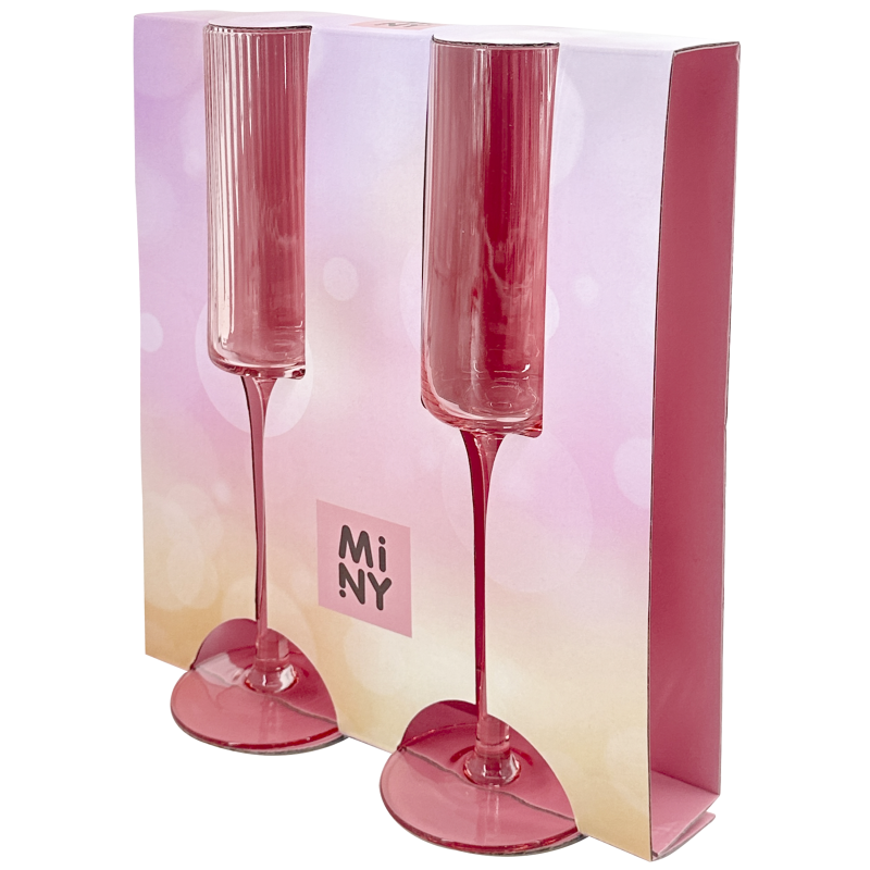 Kuohuviinilasit Miny 2 kpl pinkki