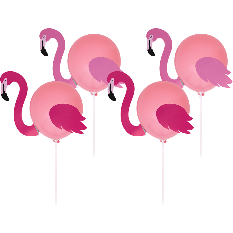 Ilmapallo 4 kpl flamingo