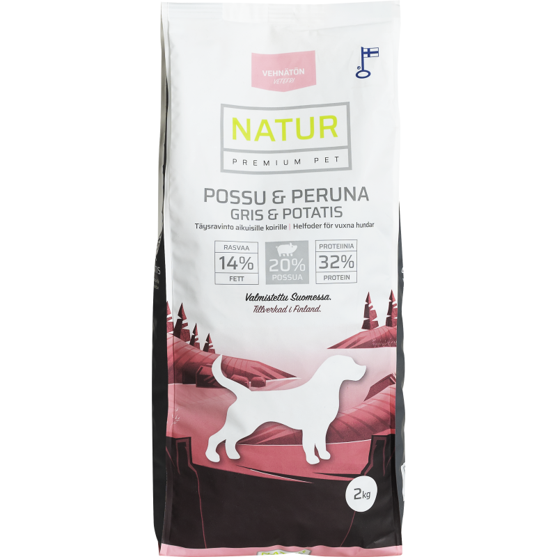 Koiranruoka NATUR PREMIUM PET 2 kg Possu ja peruna vehnätön