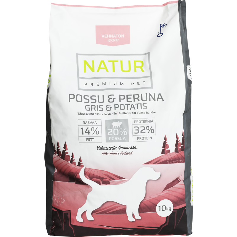 Koiranruoka NATUR PREMIUM PET 10 kg Possu ja peruna vehnätön