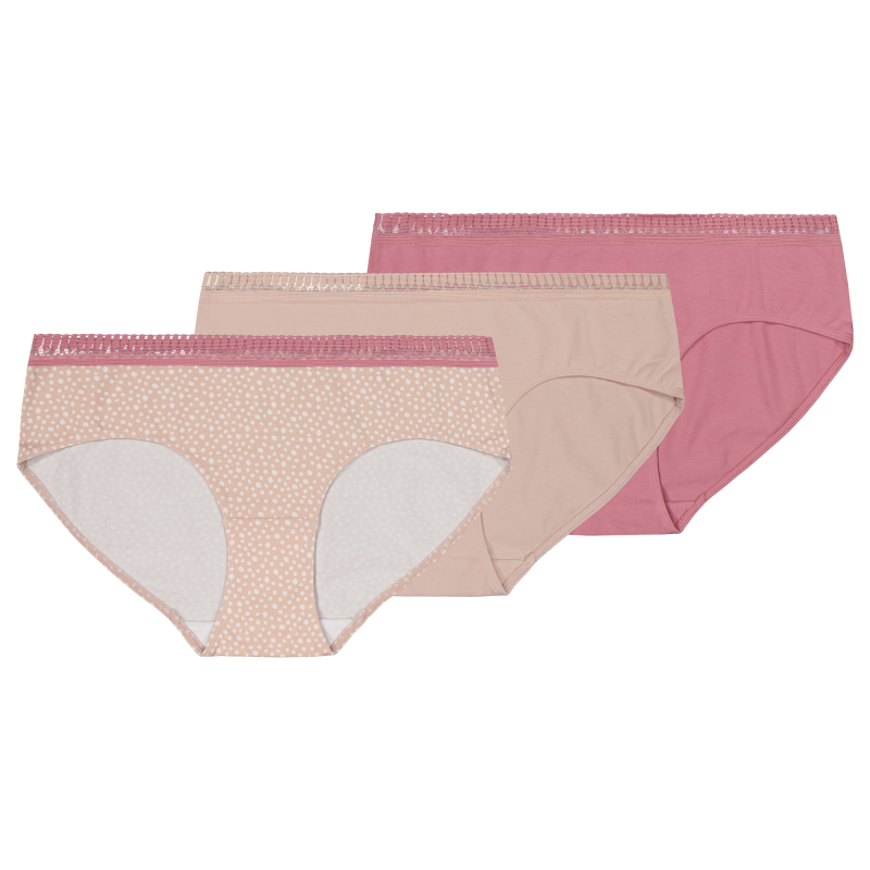 Naisten hipster-alushousut Pola Dannie puuvilla pilkut 3 kpl