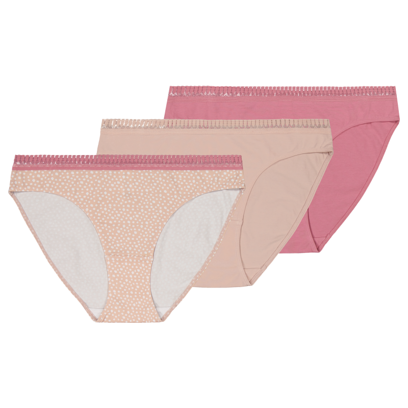 Naisten tai-alushousut Pola Dannie puuvilla pilkut 3 kpl