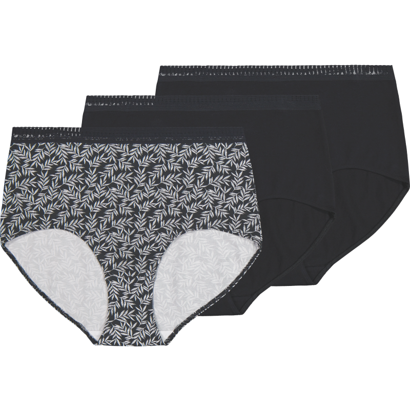 Naisten maxi-alushousut Pola Dannie puuvilla lehdet 3 kpl