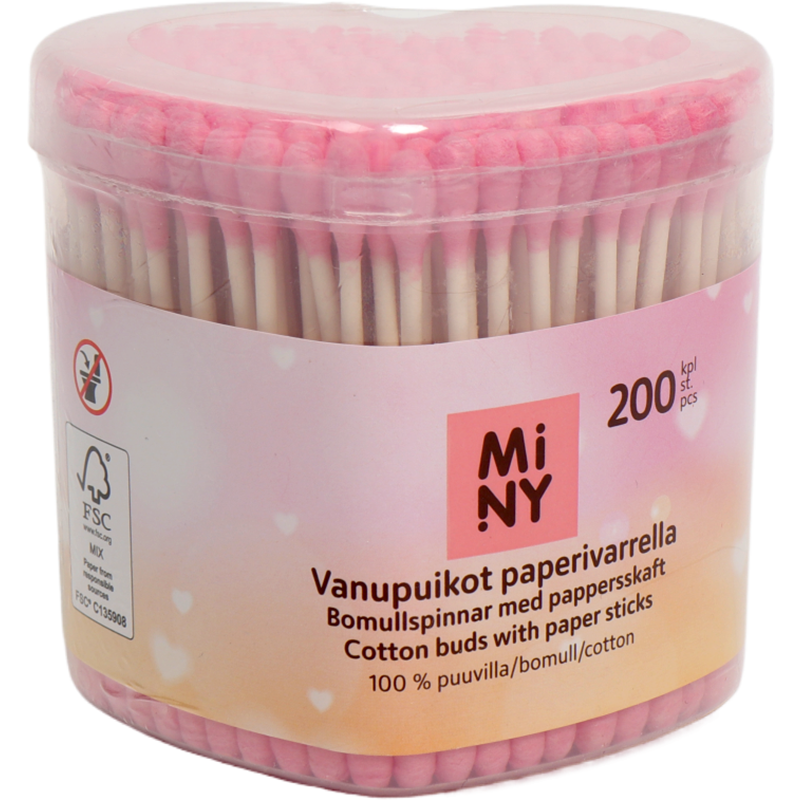 Vanupuikot Miny 200 kpl pinkki