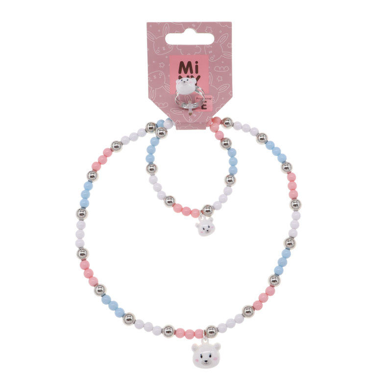 Lasten kaulakoru, rannekoru ja sormus Miny