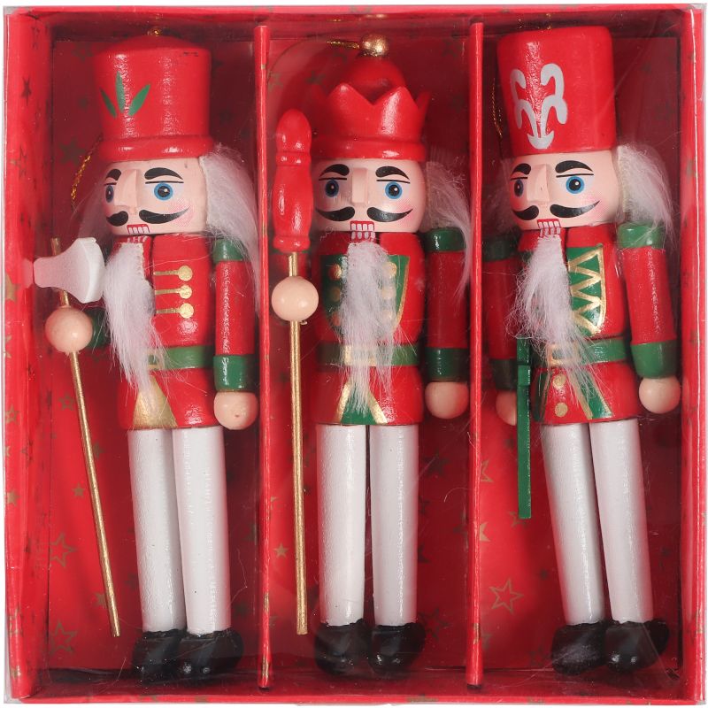 Kuusenkoriste Kotikulta 3 kpl pähkinänsärkijä