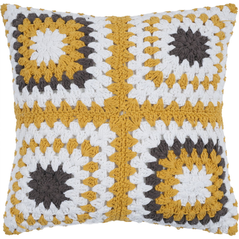 Koristetyyny Kotikulta 45 x 45 cm Granny keltainen