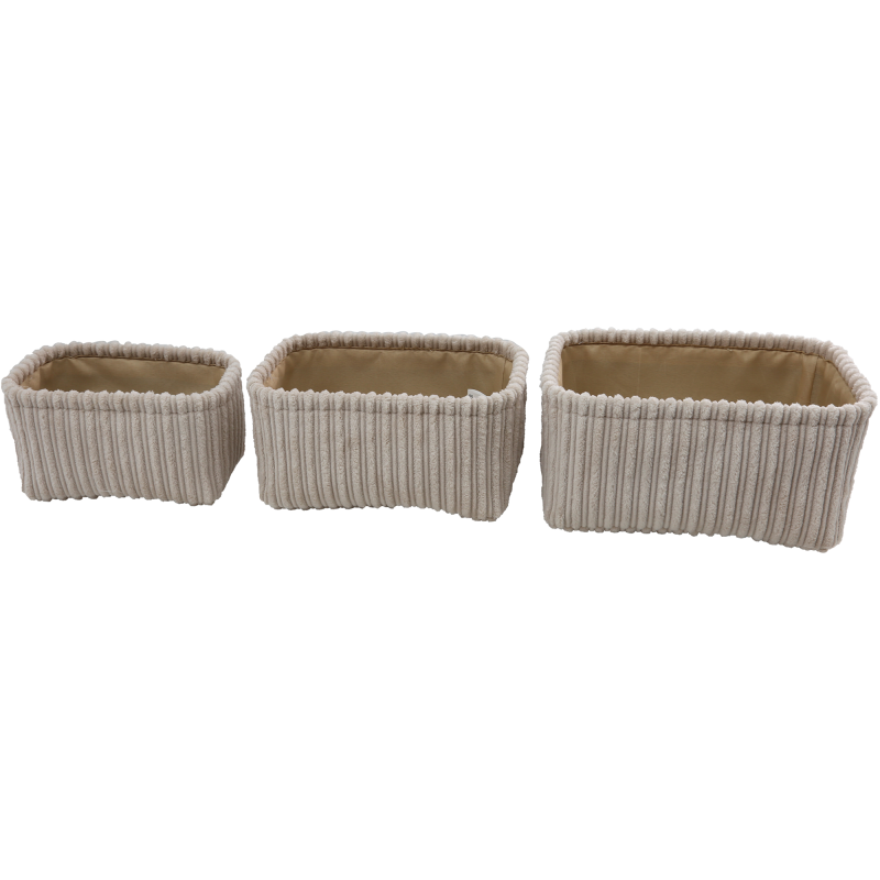 Säilytyskori Miny 3 kpl suorakulmio beige