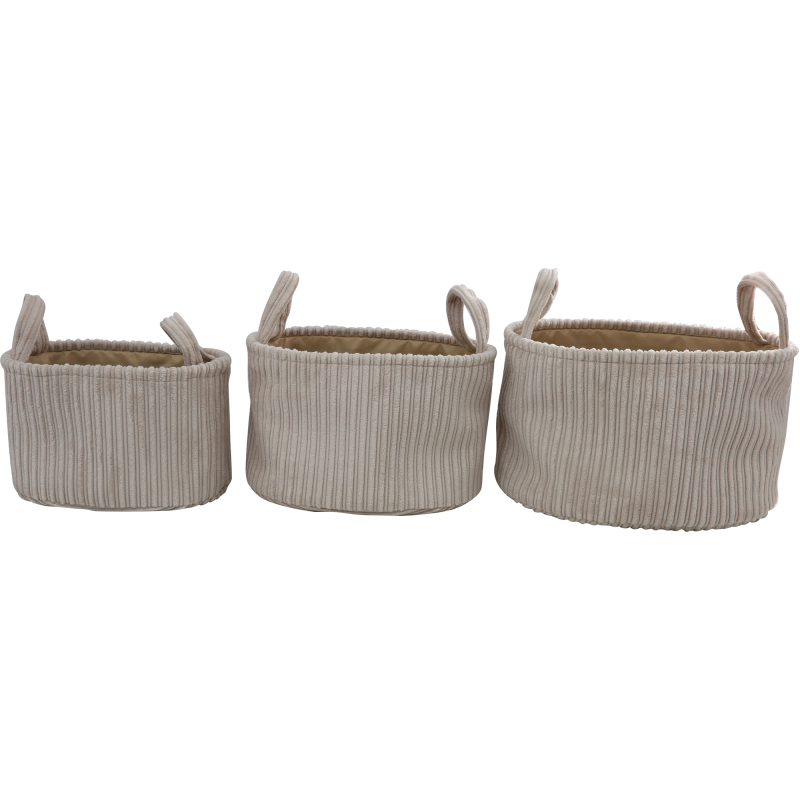 Säilytyskori Miny 3 kpl kahvoilla beige