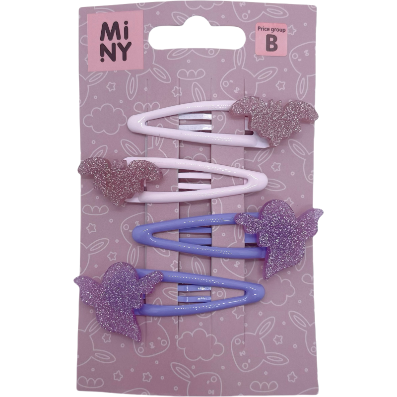 Hiuspinni Miny 4 kpl Halloween glitter