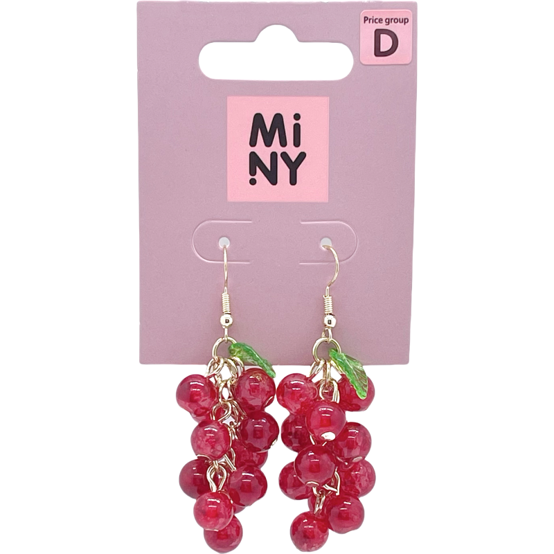Korvakorut Miny viinimarja punainen
