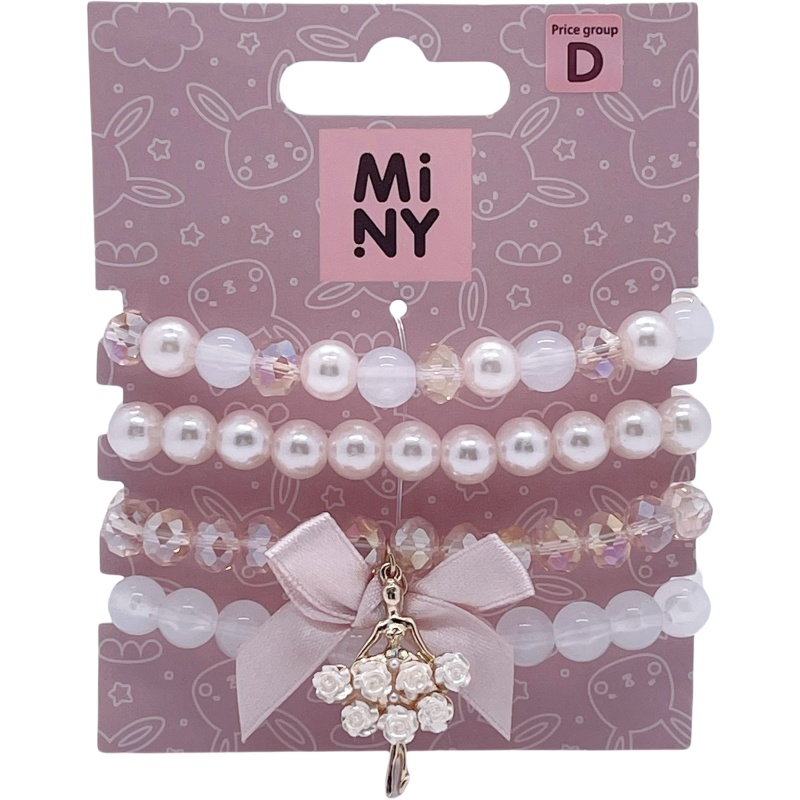 Rannekoru Miny 4 kpl vaaleanpunainen