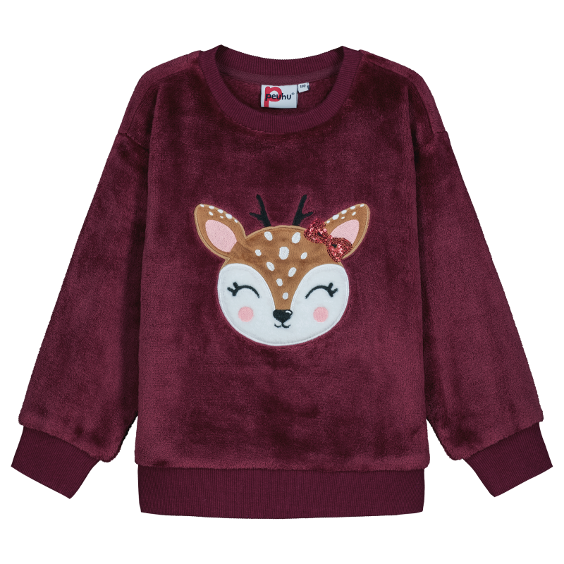 Lasten pörröfleecepusero Peuhu Clarissa bambi