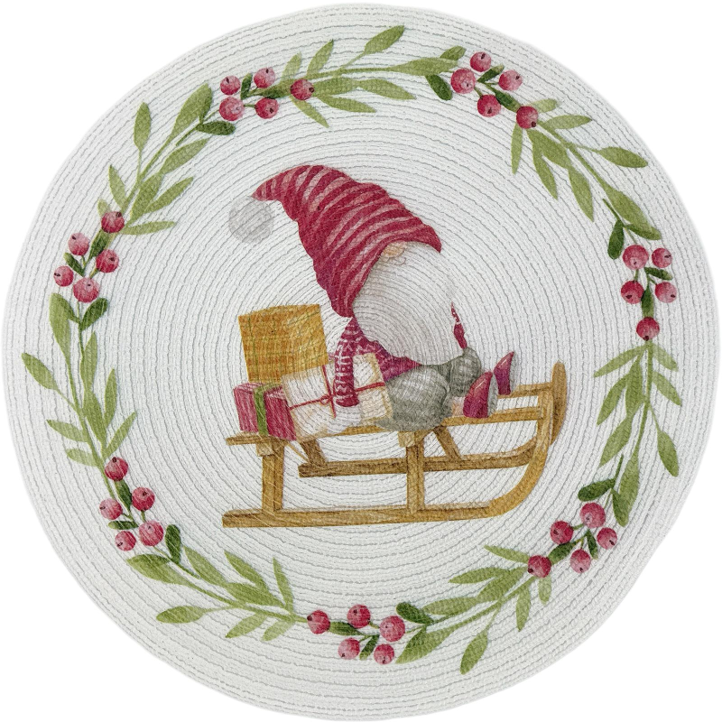 Pöytätabletti Kotikulta 38 cm Tonttu ja kelkka