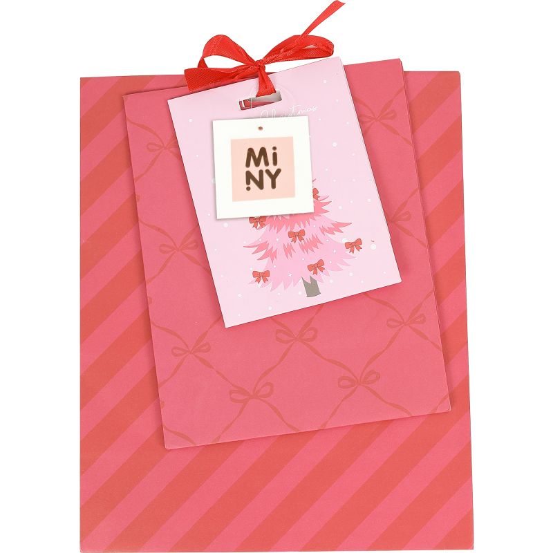 Lahjapussit Miny 3-pakkaus joulu pinkki