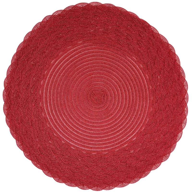 Pöytätabletti Kotikulta 38 cm pitsireunus punainen