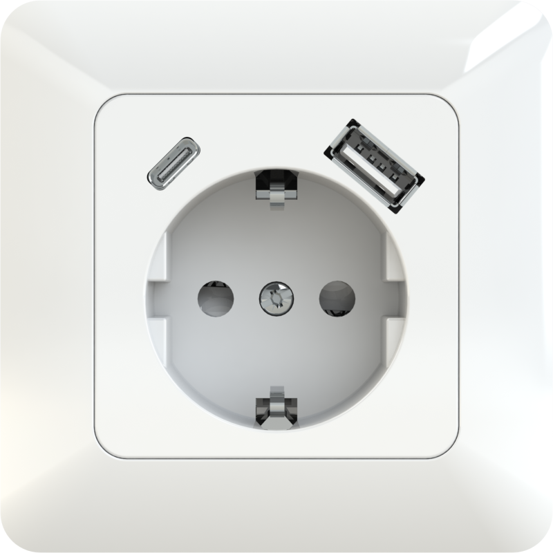 Pistorasia Schuko + USB A+C
