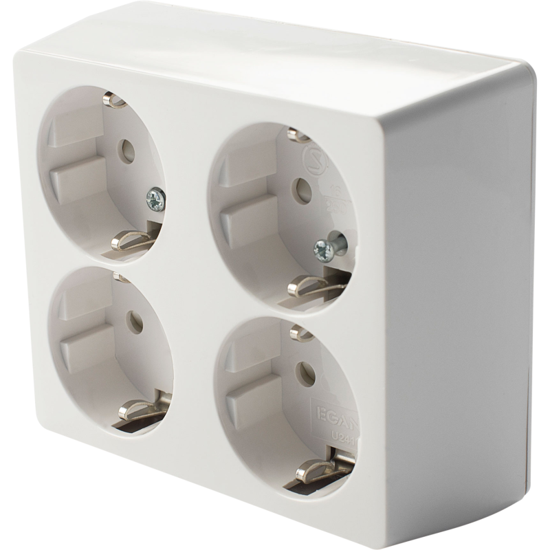 Pistorasia 4-osainen, maadoitettu