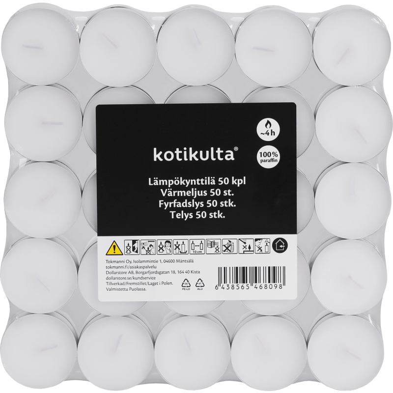 Lämpökynttilä Kotikulta 50 kpl 4h
